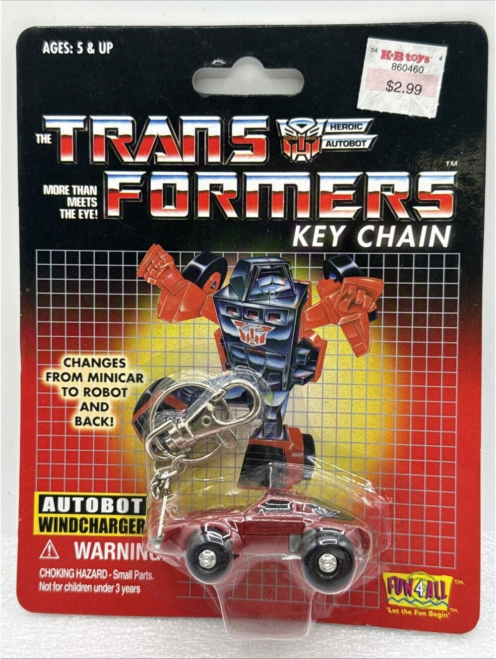 Transformers Autobot Windjumper Keyring Keychain 2001 Hasbro - Sealed #21834